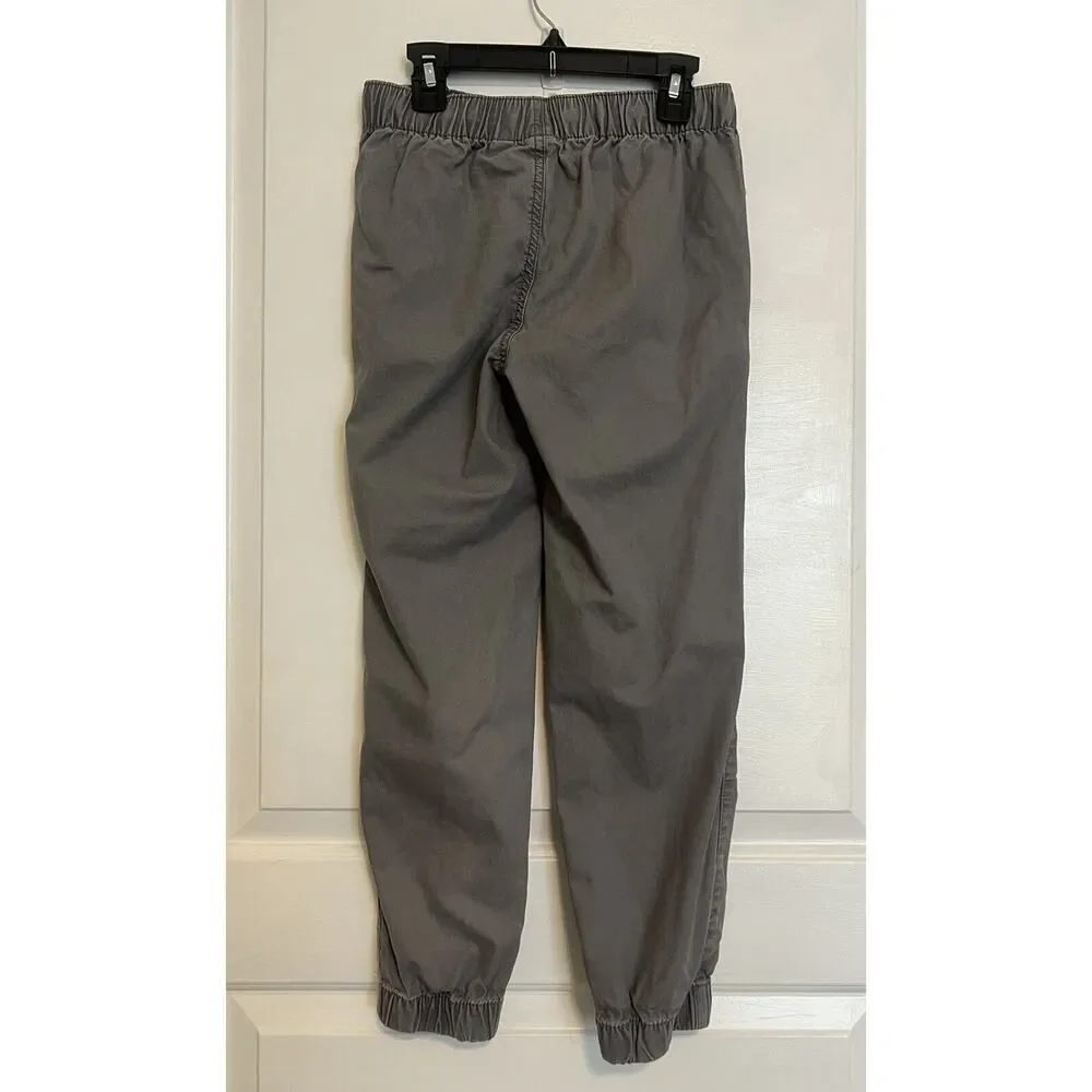 Gap Kids Boys CVS Jogger Pants New Shadow Gray Cotton Casual Elastic M Regular